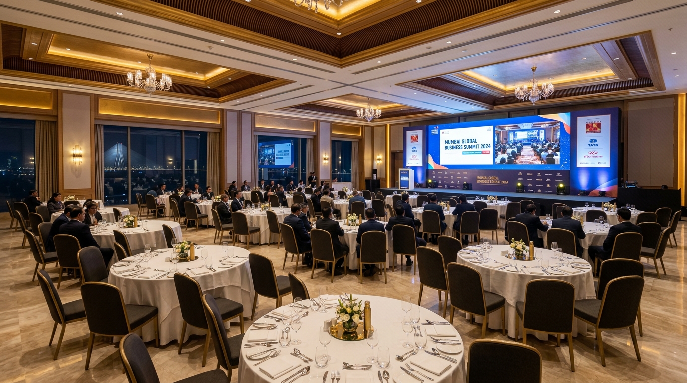 ASAR Landmark Suites Banquet Hall luxury banquet hall setup for weddings, conferences, and social events in Mumbai